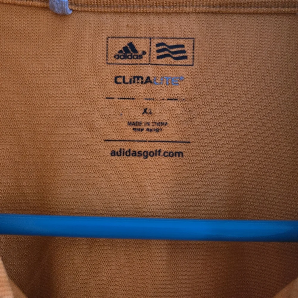 Adidas Vibrant Orange XL Golf Polo Shirt